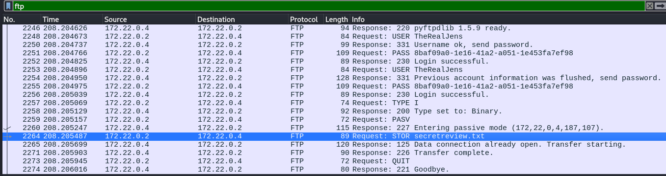Wireshark FTP